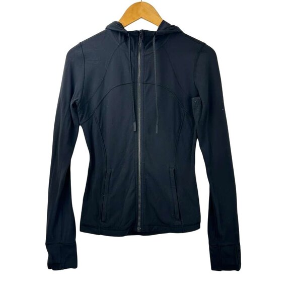 Lululemon Women's Size 6 Hooded Define Jacket Full Zip Black Front Pockets - Picture 7 of 14